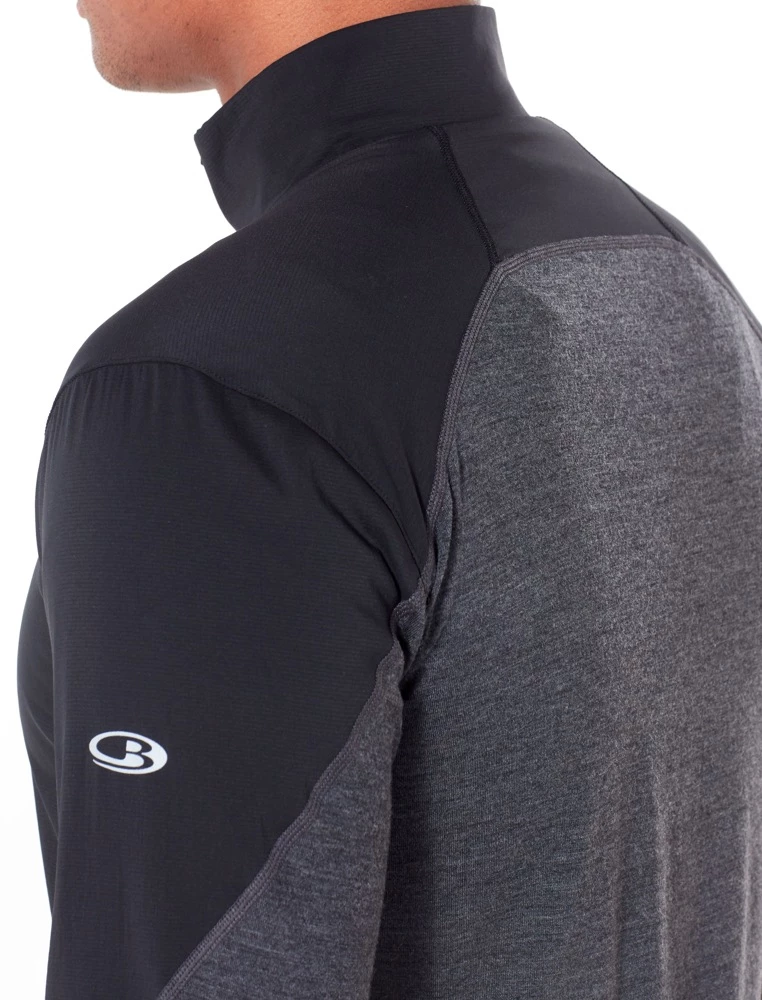 Icebreaker Mens Merino Tech Trainer Hybrid Jacket Black/Jet Heather M 6 Icebreaker Mens Merino Tech Trainer Hybrid Jacket Black/Jet Heather M - Image 4