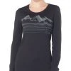 Icebreaker Womens Merino Tech Lite LS Low Crewe Approach Black XS