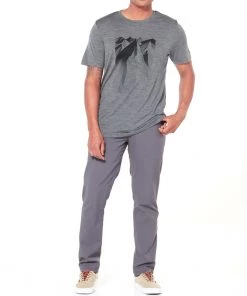 Icebreaker Mens Merino Tech Lite Crewe Shirt Geometry Of Geology Gritstone Heather XL -Cheap Icebreaker Shop 104311001 4