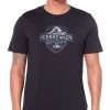 Icebreaker Mens Merino Tech Lite Short Sleeve Crewe Alpine Crest Black S