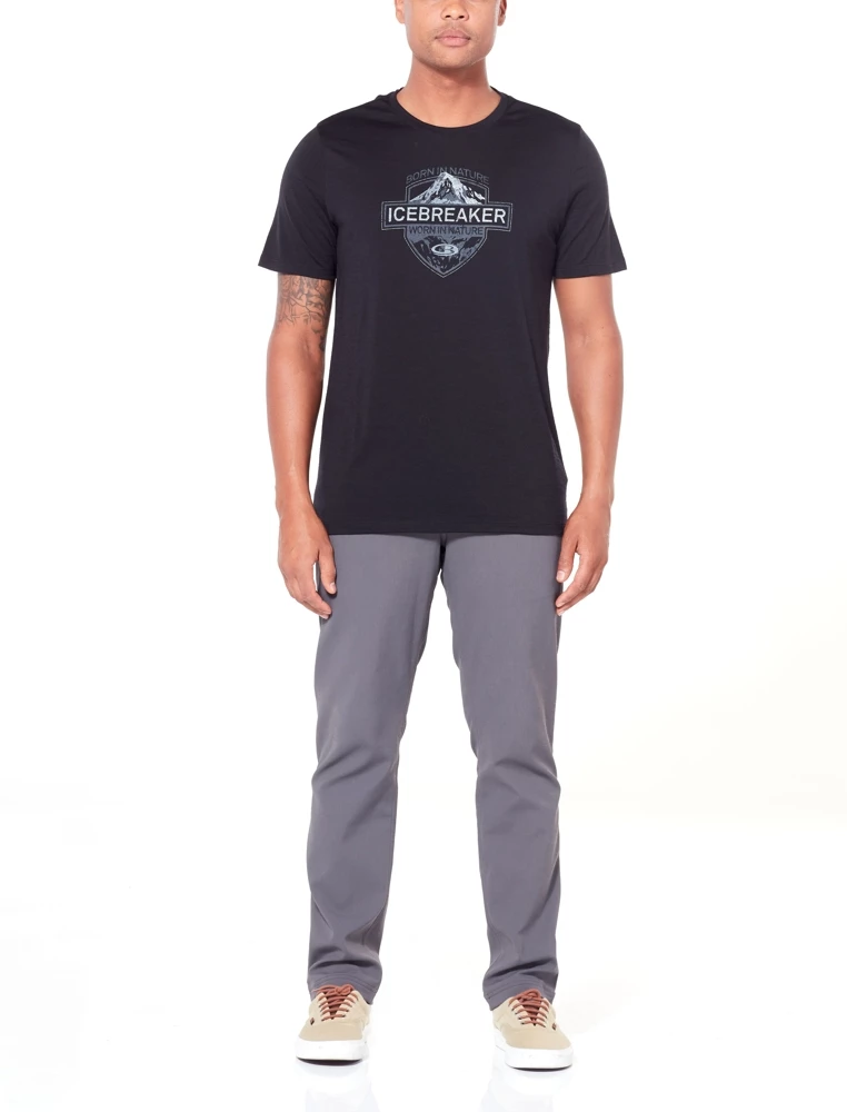 Icebreaker Mens Merino Tech Lite Short Sleeve Crewe Alpine Crest Black S 5 Icebreaker Mens Merino Tech Lite Short Sleeve Crewe Alpine Crest Black S - Image 3