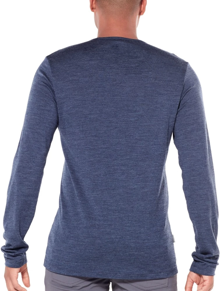 Icebreaker Mens Merino Tech 200 Long Sleeve Crewe Shirt Fathom Heather L 4 Icebreaker Mens Merino Tech 200 Long Sleeve Crewe Shirt Fathom Heather L - Image 2