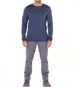 Icebreaker Mens Merino Tech 200 Long Sleeve Crewe Shirt Fathom Heather M 9 Icebreaker Mens Merino Tech 200 Long Sleeve Crewe Shirt Fathom Heather M -Cheap Icebreaker Shop 104321401 4