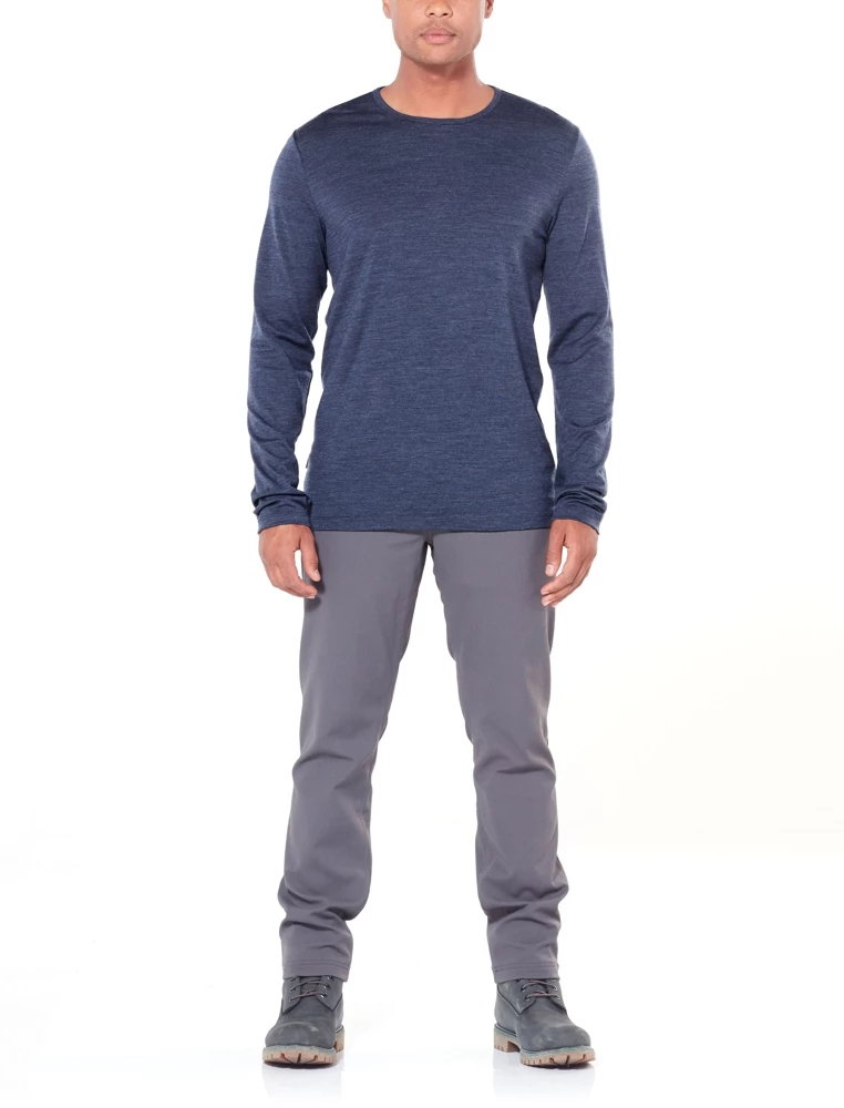 Icebreaker Mens Merino Tech 200 Long Sleeve Crewe Shirt Fathom Heather M 5 Icebreaker Mens Merino Tech 200 Long Sleeve Crewe Shirt Fathom Heather M - Image 3