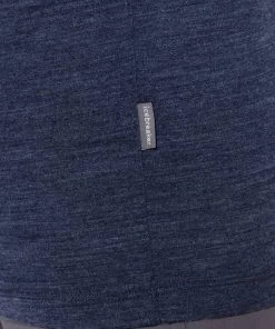 Icebreaker Mens Merino Tech 200 LS Crewe Fathom Heather S -Cheap Icebreaker Shop 104321401 5 1