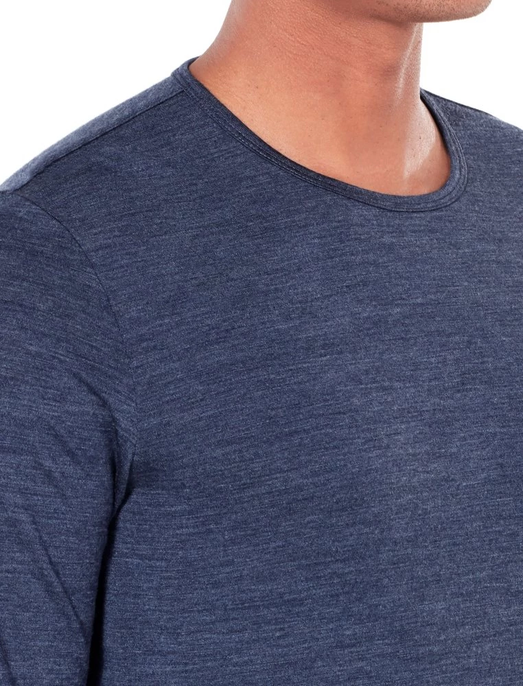 Icebreaker Mens Merino Tech 200 Long Sleeve Crewe Shirt Fathom Heather M 7 Icebreaker Mens Merino Tech 200 Long Sleeve Crewe Shirt Fathom Heather M - Image 5