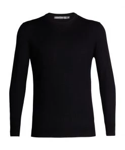 Icebreaker Mens Merino Shearer Crewe Sweater Black XL