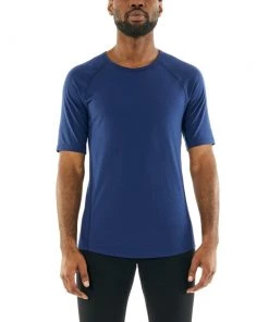 Icebreaker Merino BodyfitZone 150 Zone Mens Shirt Estate Blue -Cheap Icebreaker Shop 104346427 2 1