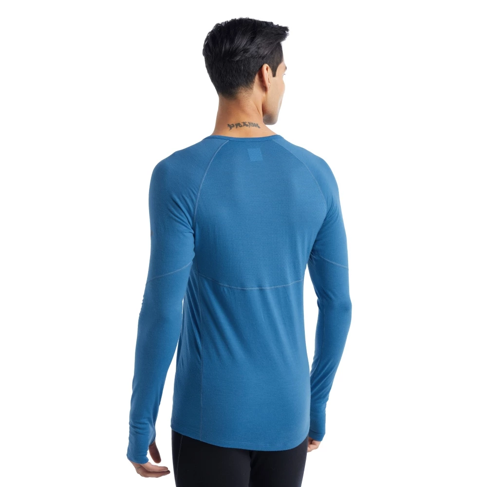 Icebreaker Merino 150 Zone Mens LS Crewe Top Blue 4 Icebreaker Merino 150 Zone Mens LS Crewe Top Blue - Image 2