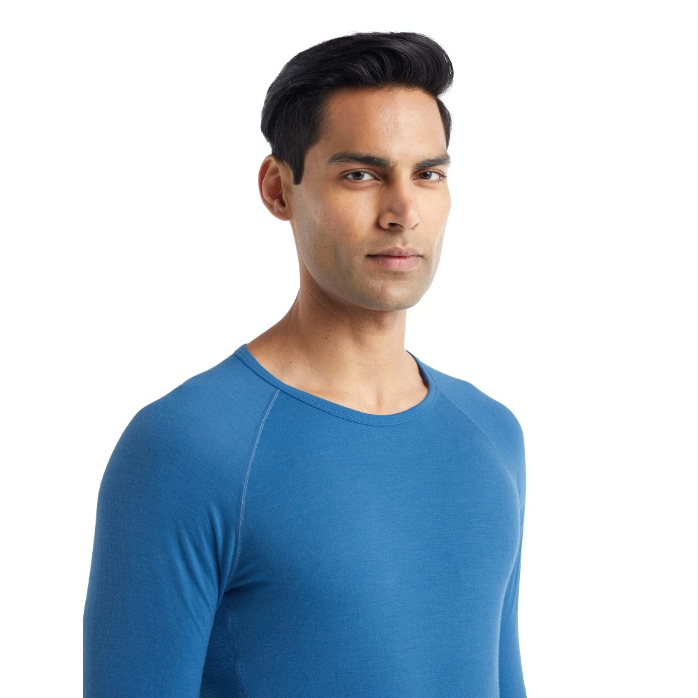 Icebreaker Merino 150 Zone Mens LS Crewe Top Blue 6 Icebreaker Merino 150 Zone Mens LS Crewe Top Blue - Image 4