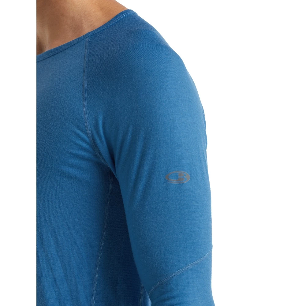 Icebreaker Merino 150 Zone Mens LS Crewe Top Blue 8 Icebreaker Merino 150 Zone Mens LS Crewe Top Blue - Image 6