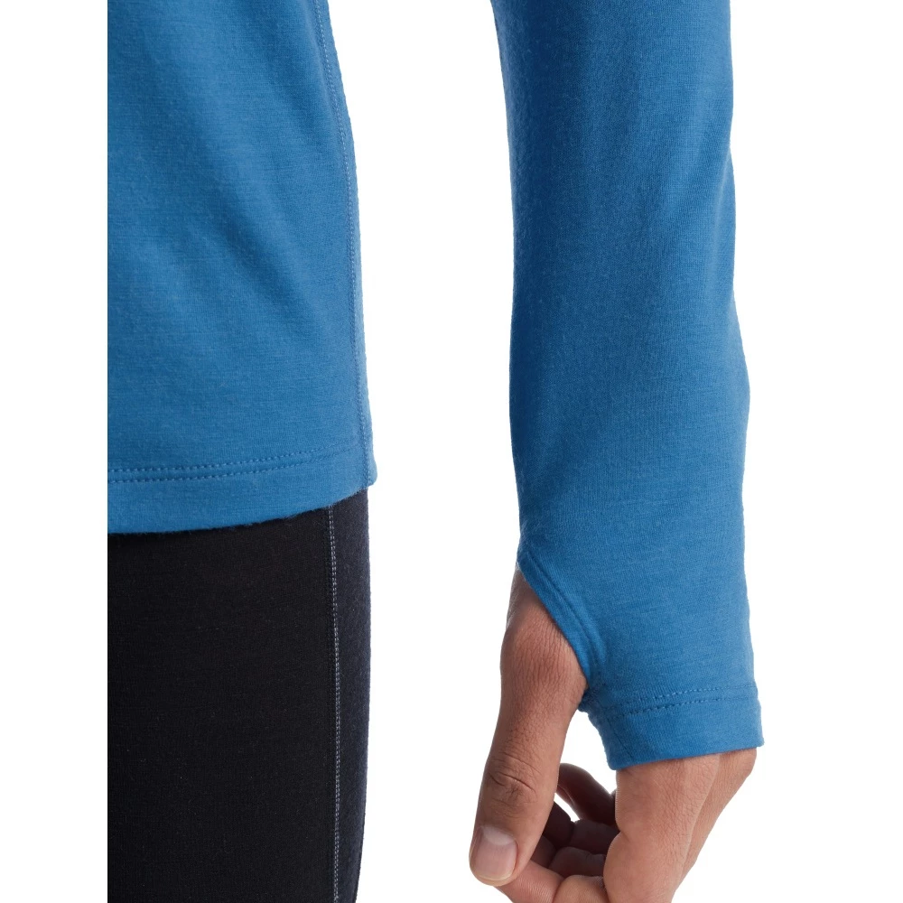 Icebreaker Merino 150 Zone Mens LS Crewe Top Blue 10 Icebreaker Merino 150 Zone Mens LS Crewe Top Blue - Image 8