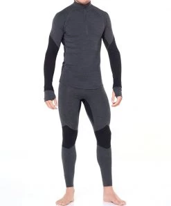 Icebreaker Merino BodyfitZone 260 Mens Thermal Leggings Black -Cheap Icebreaker Shop 104364a01 4 1