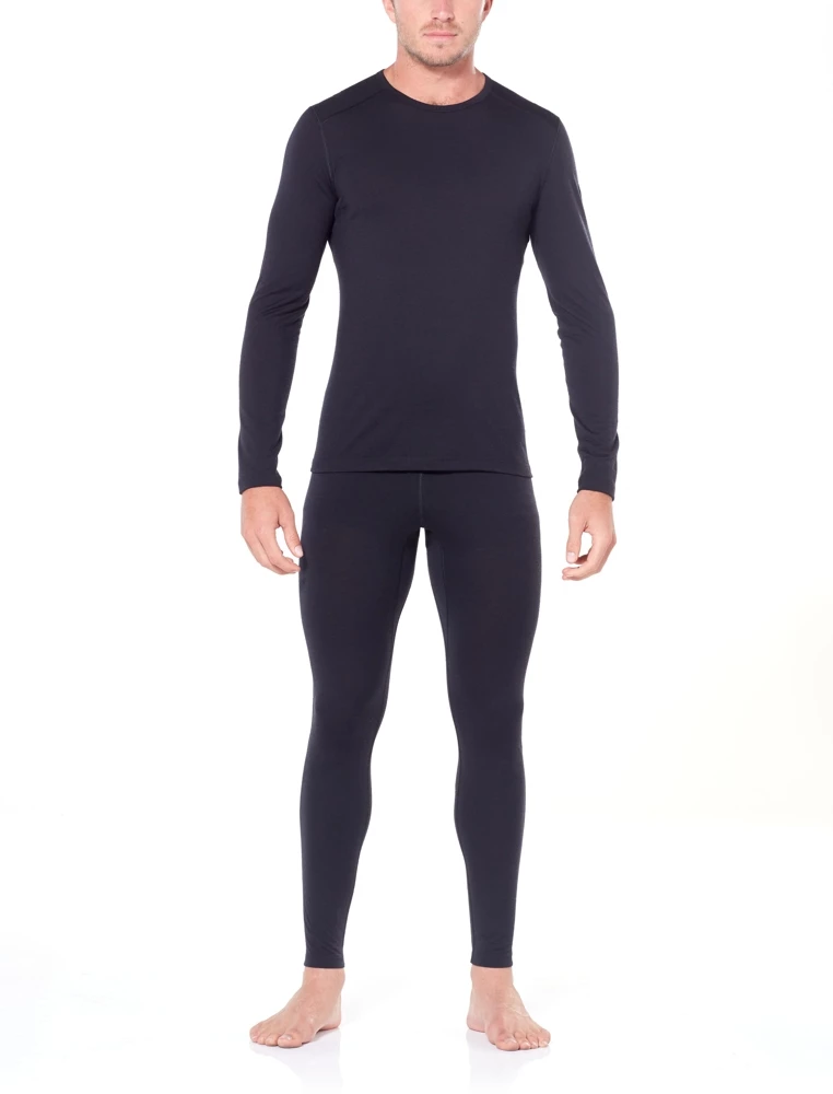 Icebreaker Mens Merino 200 Oasis LS Crewe Shirt Black 5 Icebreaker Mens Merino 200 Oasis LS Crewe Shirt Black - Image 3