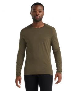 Icebreaker Merino 200 Oasis Long Sleeve Crewe Mens Thermal Top Loden