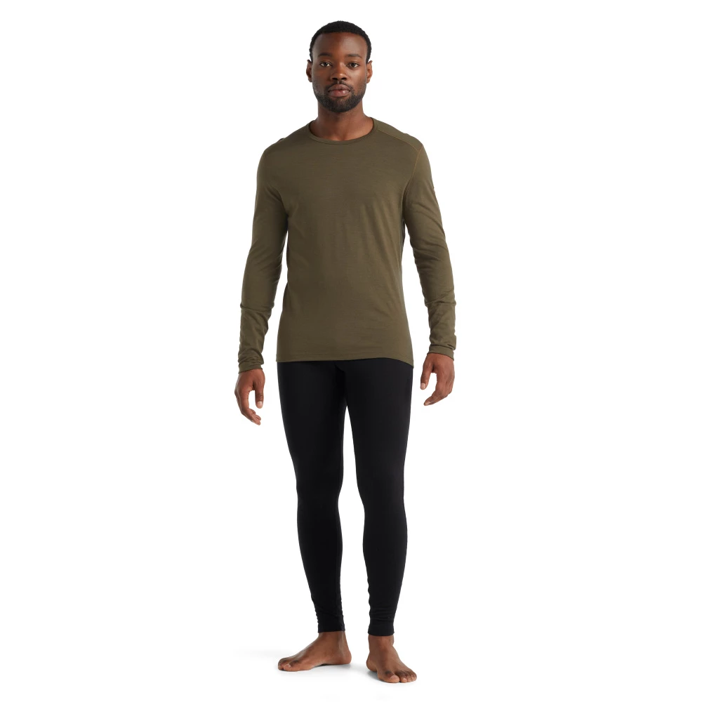 Icebreaker Merino 200 Oasis Long Sleeve Crewe Mens Thermal Top Loden 5 Icebreaker Merino 200 Oasis Long Sleeve Crewe Mens Thermal Top Loden - Image 3