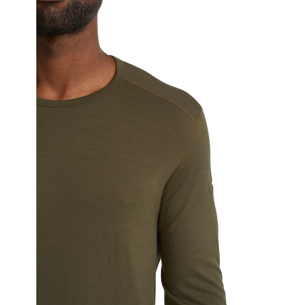 Icebreaker Merino 200 Oasis Long Sleeve Crewe Mens Thermal Top Loden 6 Icebreaker Merino 200 Oasis Long Sleeve Crewe Mens Thermal Top Loden - Image 4