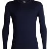 Icebreaker Mens Merino 200 Oasis LS Crewe Shirt Chili Midnight Navy -Cheap Icebreaker Shop 104365401 1 1