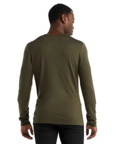 Icebreaker Merino 260 Tech LS Crewe Mens Top Olive