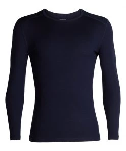 Icebreaker Mens Merino 260 Tech LS Crewe Shirt Midnight Navy L