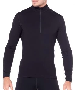 Icebreaker Merino 260 Tech Half Zip Mens Jersey Black