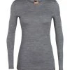 Icebreaker Womens Merino 200 Oasis LS Crewe Shirt Gritstone Heather -Cheap Icebreaker Shop 104375002 1