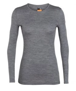 Icebreaker Womens Merino 200 Oasis LS Crewe Shirt Gritstone Heather