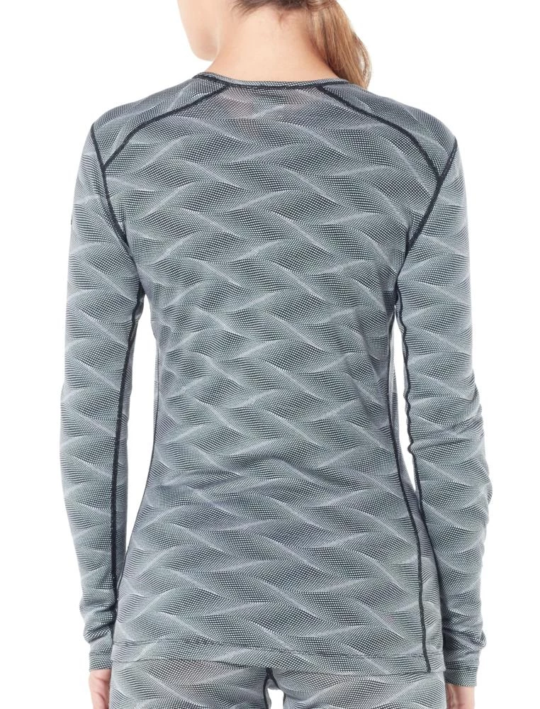 Icebreaker Womens Merino 200 Oasis LS Crewe Shirt Curve Black/Snow S 4 Icebreaker Womens Merino 200 Oasis LS Crewe Shirt Curve Black/Snow S - Image 2