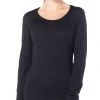Icebreaker Womens Merino 200 Oasis LS Scoop Top Black -Cheap Icebreaker Shop 104378001 2