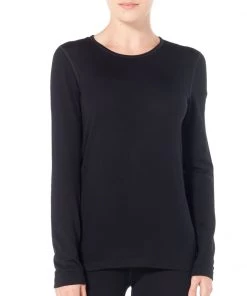 Icebreaker Womens Merino 260 Tech LS Crewe Black