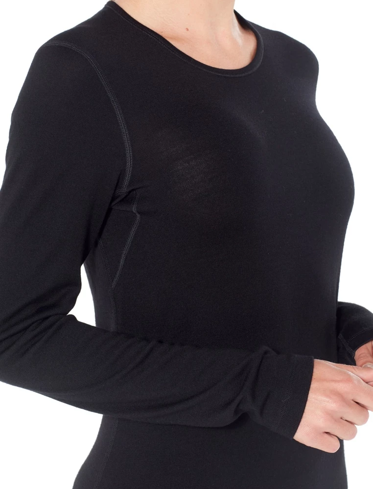 Icebreaker Womens Merino 260 Tech LS Crewe Black 6 Icebreaker Womens Merino 260 Tech LS Crewe Black - Image 4