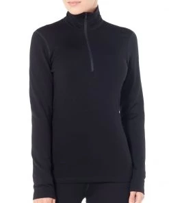 Icebreaker Womens Merino 260 Tech LS Half Zip Black