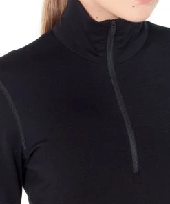 Icebreaker Womens Merino 260 Tech LS Half Zip Black -Cheap Icebreaker Shop 104390001 5