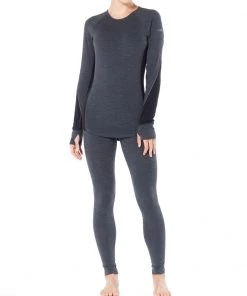 Icebreaker Merino BodyfitZone 260 Zone Womens Leggings Jet Heather/Black/Snow -Cheap Icebreaker Shop 104396001 4