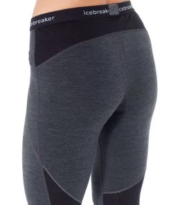 Icebreaker Merino BodyfitZone 260 Zone Womens Leggings Jet Heather/Black/Snow -Cheap Icebreaker Shop 104396001 5