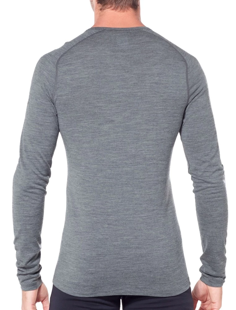 Icebreaker Mens Merino 200 Oasis Deluxe Raglan LS Crewe Shirt Fall Line Gritstone Heather L 4 Icebreaker Mens Merino 200 Oasis Deluxe Raglan LS Crewe Shirt Fall Line Gritstone Heather L - Image 2
