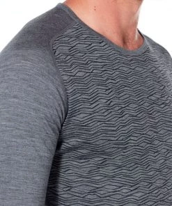 Icebreaker Mens Merino 200 Oasis Deluxe Raglan LS Crewe Shirt Fall Line Gritstone Heather 2XL -Cheap Icebreaker Shop 104413001 5 1