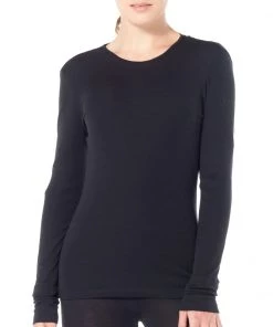 Icebreaker Womens Merino 175 Everyday LS Crewe Black