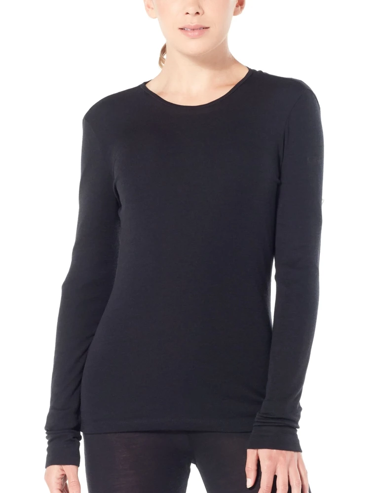 Icebreaker Womens Merino 175 Everyday LS Crewe Black 3 Icebreaker Womens Merino 175 Everyday LS Crewe Black
