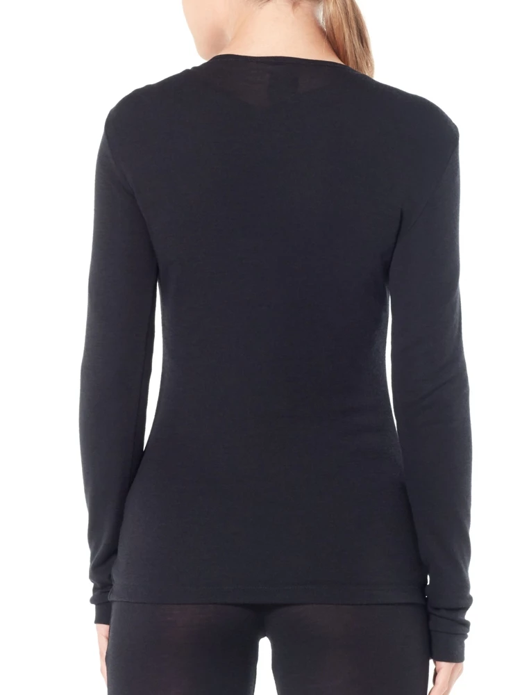 Icebreaker Womens Merino 175 Everyday LS Crewe Black 4 Icebreaker Womens Merino 175 Everyday LS Crewe Black - Image 2
