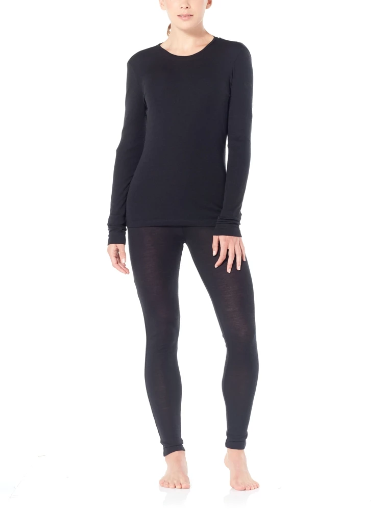 Icebreaker Womens Merino 175 Everyday LS Crewe Black 5 Icebreaker Womens Merino 175 Everyday LS Crewe Black - Image 3