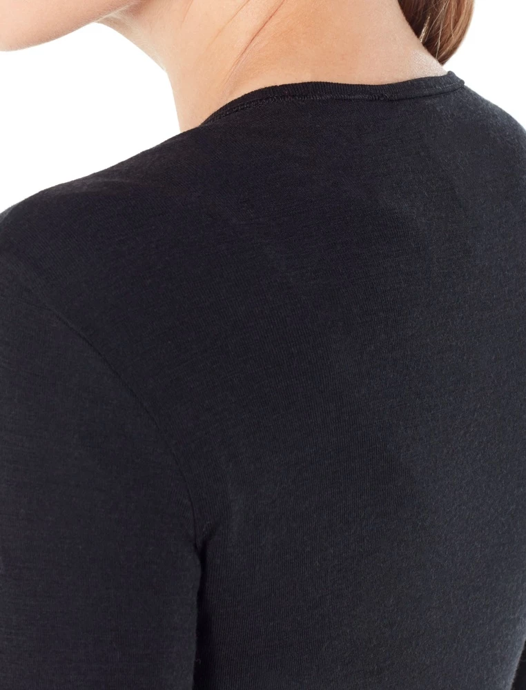 Icebreaker Womens Merino 175 Everyday LS Crewe Black 6 Icebreaker Womens Merino 175 Everyday LS Crewe Black - Image 4
