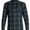 Icebreaker Mens Merino Lodge LS Flannel Shirt Grey Green Plaid XL -Cheap Icebreaker Shop 104478002 1 1