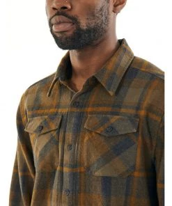Icebreaker Merino Lodge Flannel Mens Long Sleeve Shirt Grey Plaid XL -Cheap Icebreaker Shop 104478a40 5