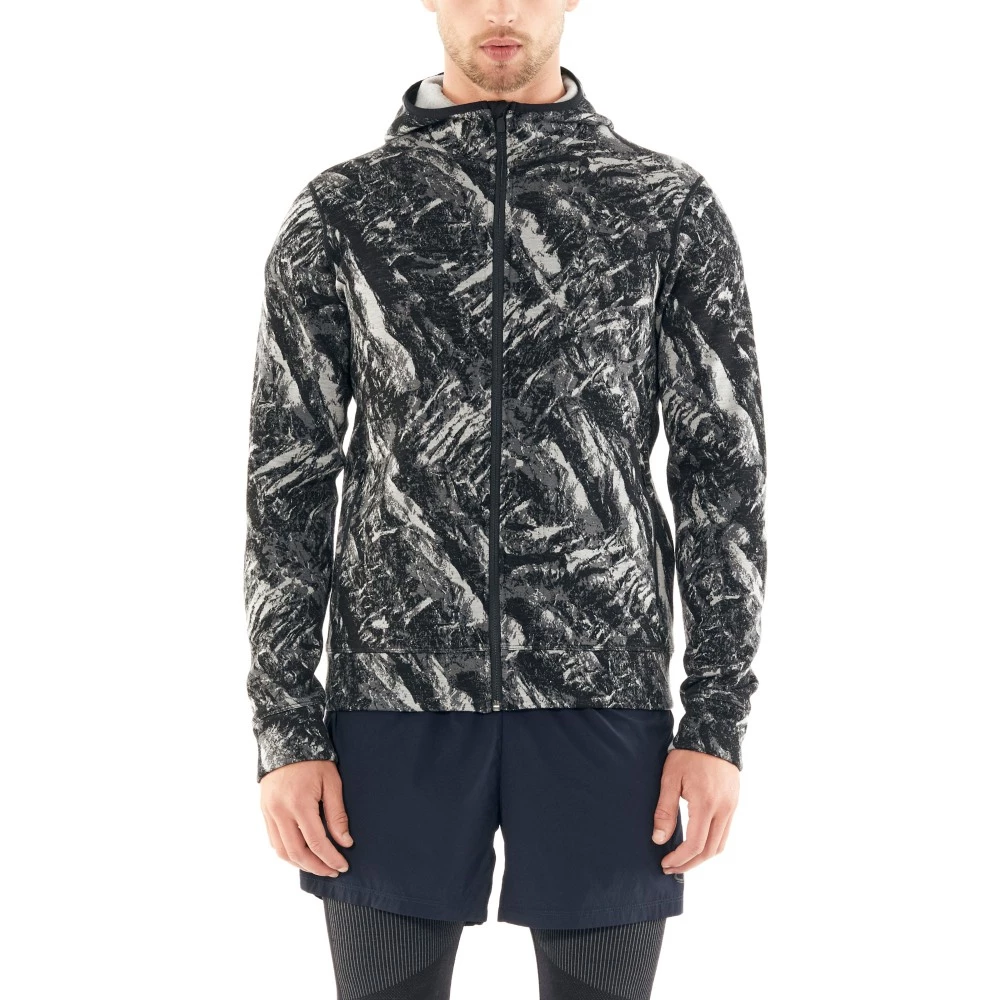 Icebreaker Merino Elemental Zip Mens Hoodie Glacier L 3 Icebreaker Merino Elemental Zip Mens Hoodie Glacier L