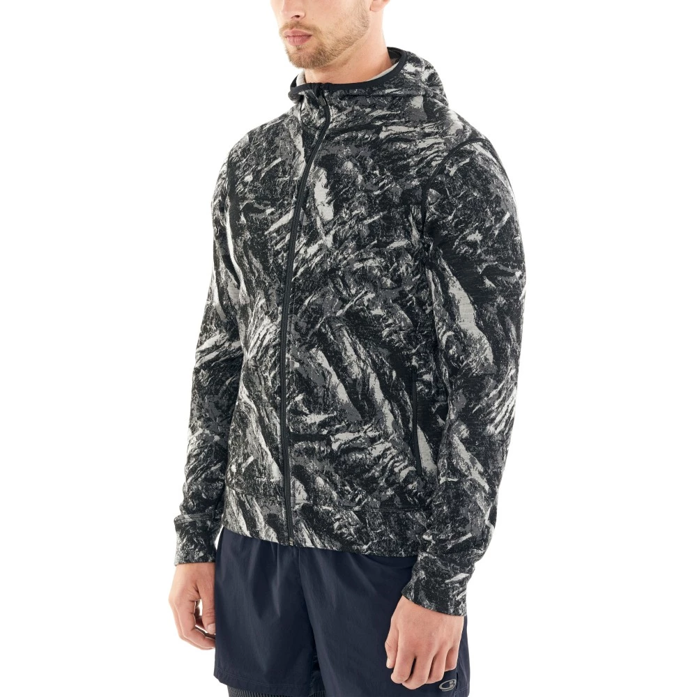Icebreaker Merino Elemental Zip Mens Hoodie Glacier L 6 Icebreaker Merino Elemental Zip Mens Hoodie Glacier L - Image 4