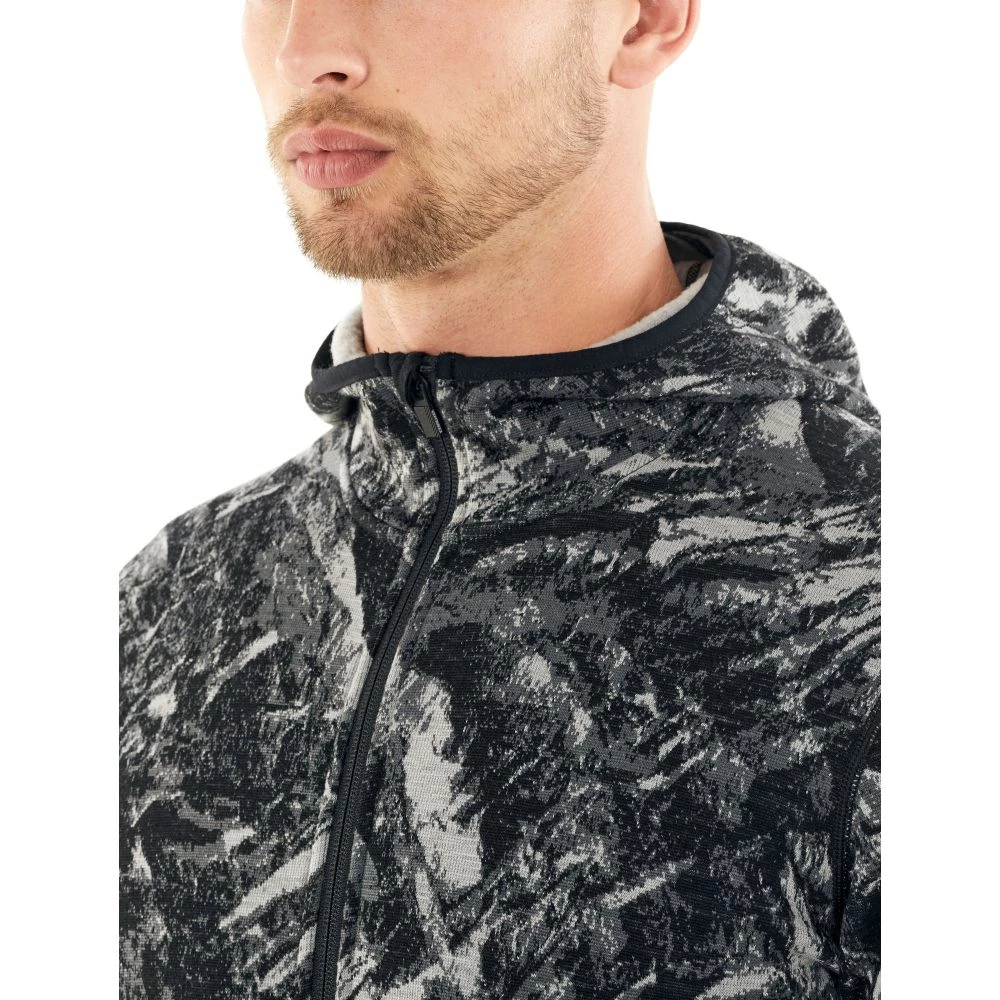 Icebreaker Merino Elemental Zip Mens Hoodie Glacier L 7 Icebreaker Merino Elemental Zip Mens Hoodie Glacier L - Image 5