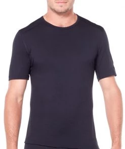 Icebreaker Mens Merino 200 Oasis Short Sleeve Crewe Black