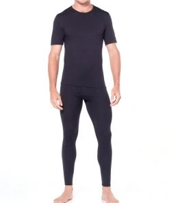 Icebreaker Mens Merino 200 Oasis Short Sleeve Crewe Black -Cheap Icebreaker Shop 104509001 4 1