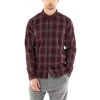 Icebreaker Merino Departure Mens Collared Dress Shirt Plaid Red M